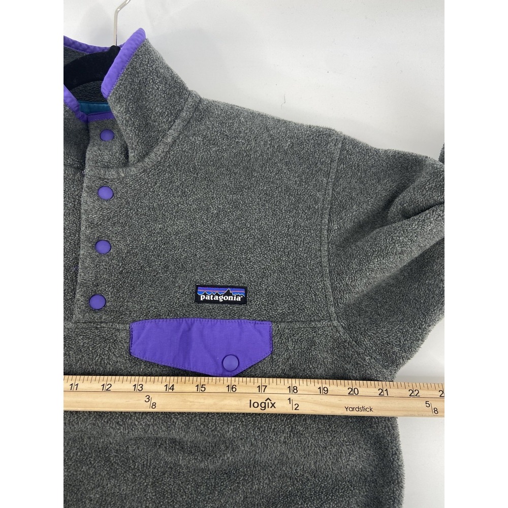 Patagonia Synchilla Jacket Womens Medium Gray Fleece Snap-T Pullover Outdoor - Picture 6 of 11